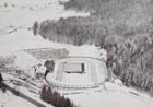 Ice Stadium in Inzell postcard (black-white) Eisstadion