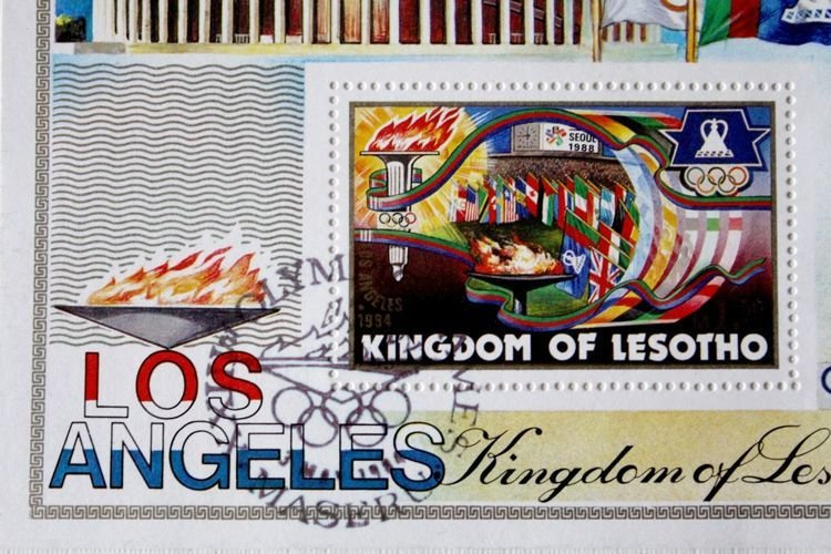 The Envelope Of Summer Olympic Games Los Angeles 1984 With FDC Stamp