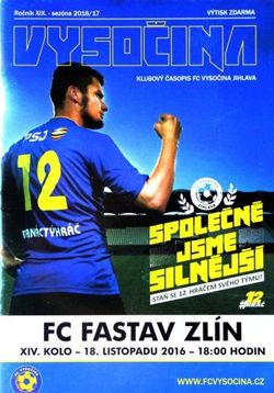 FC Vysocina Jihlava - FC Zastav Zlin Gambrinus Liga programme (18.11.2016)