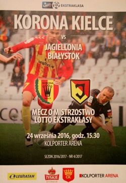 Korona Kielce - Jagiellonia Bialystok Lotto Ekstraklasa (25.09.2016)