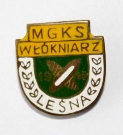 MGKS Wlokniarz Lesna badge (enamel)