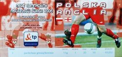 Poland - England match ticket qualifiers World Cup 2006 (08.09.2004)