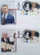 2 FDC Postcards with stamps Polish Olympic Committee Fair Play Award 2017