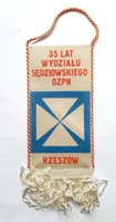 35 years of Football District Rzeszow Department of Referee pennant