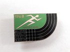 Athletics competition 1968: Warsaw-Belgrade-Berlin-Praha-Sofia badge (enamel)