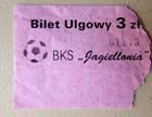 BKS Jagiellonia Bialystok league match ticket (the nineties)