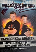 Boxing Fight Klitschko vs Adamek (10.9.2011, Wroclaw) official programme