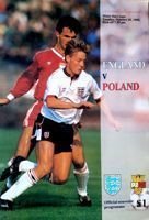 England - Poland UEFA Under-21 Championship qualification match official souvenir programme (16.10.1990)