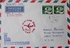 FDC Envelope Flight of Czechoslovakia national team to Winter Olympic Games Lake Placid 1980