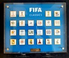 FIFA World Cup Historic Marks set of 22 Pins Collection. FIFA Classics in frame and box (Official Licensed Product)
