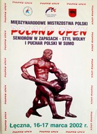 International Polish Senior Wrestling Championships - free style (Leczna, 16-17.3.2002) official programme