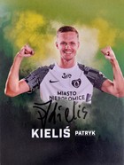 Patryk Kielis (Puszcza Niepolomice) football player photo with original autograph