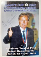 Photo of coach Michał Globisz of the Polish U-19 national team with an original autograph