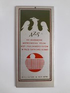 Plaque of the 8th Academic Polish Championships of WSP and Branches of Universities in women's volleyball, gold colour (Białystok, November 9-15, 1975)