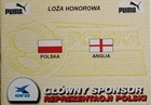 Poland - England UEFA Euro U-21 qualifying match VIP invitation  (26.04.2001)