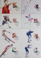 Set of 8 FDC Postcards Winter Olympic Games Lillehammer 1994 (Norway)