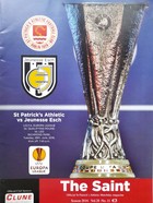 St Patrick's Athletic - Jeunesse Esch, UEFA Europa League qualification official match programme (28.6.2016)