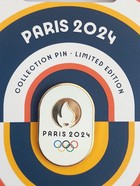 Summer Olympic Games Paris 2024 official logo badge (official licensed product, signature)