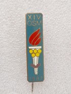 The 14th Polish Youth Spartakiad 1987 badge (PRL, enamel)