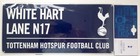 Tottenham Hotspur FC - White Hart Lane colour street sign (official product)