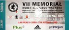 VII Hubert Jerzy Wagner Volleyball Memorial ticket (22.08.2009)