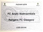 VIP Invitation to Lower Box of FC Anzhi Makhachkala - Rangers FC UEFA Cup match (27.9.2001, Warsaw)