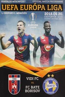 Vidi FC - BATE Borisov, UEFA Europa League (20.09.2018) Official Programme