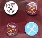West Ham United FC set of 4 button badges (official product)