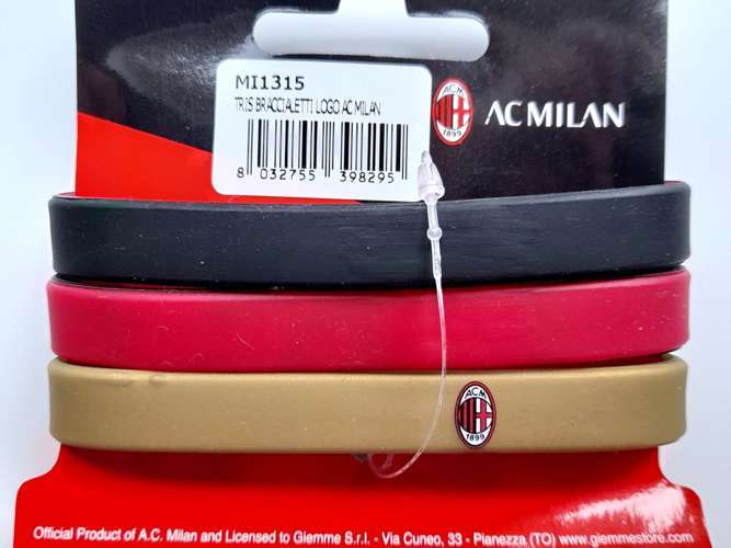 AC Milan set of 3 silicone wristbands (official licensed product