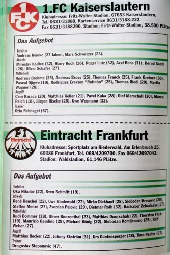 Bundesliga 1996/97. The Guide and Calendar Sports Books \ Football