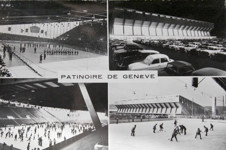 Ice rink in Geneva postcard Photos / Postcards
