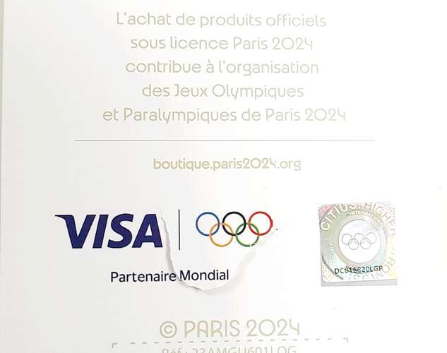 Summer Olympic Games Paris 2024 logo and Eiffel Tower 3D keyring