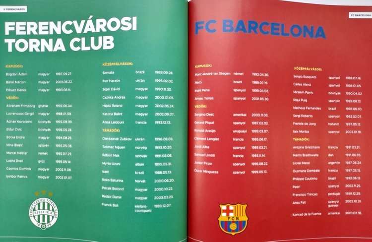 UEFA Champions League 2020/2021 Ferencvaros TC. Green-Whites Magazine  (November 2020)