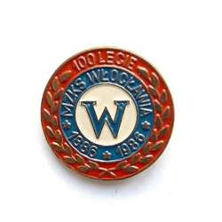 100 years of MZKS Wloclawia Wloclawek badge (lacquer)