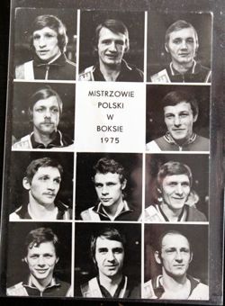 1975 Boxing Champions of Poland postcard