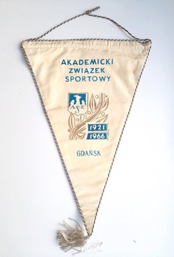 45th Anniversary of Academic Sport Club Gdansk (1966) big pennant