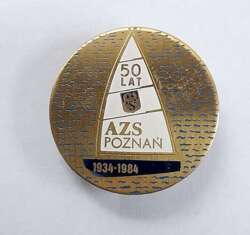 50 years of Academic Sport Club Poznan 1934-1984 badge (lacquer)