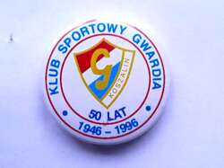 50 years of KS Gwardia Koszalin 1946-1996 button badge