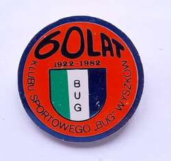 60 years of KS Bug Wyszkow 1922-1982 orange big badge (plastic)