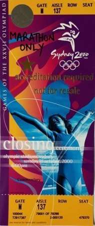 Accreditation Closing Ceremony 2000 Summer Olympics Sydney (01.10.2000)