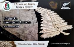 All Blacks Team. Museum Rugby postcard (Italy)