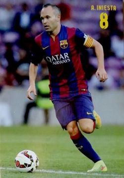 Andres Iniesta (FC Barcelona) official postcard