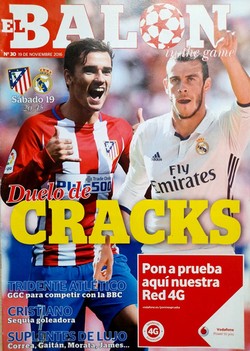 Atletico Madird - Ral Madrid CF La Liga match magazine El Balon (19.11.2016)