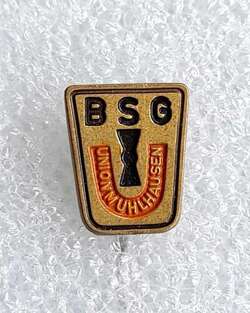 BSG Union Mühlhausen badge (East Germany, lacquer)