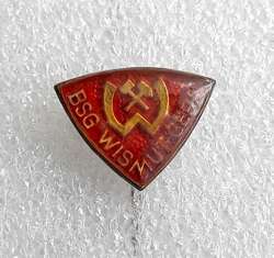 BSG Wismut Gera  badge (East Germany, epoxy)