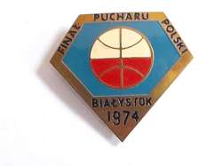 Basketball Men's Poland Cup Final Bialystok 1974 badge