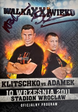 Boxing Fight Klitschko vs Adamek (10.9.2011, Wroclaw) official programme