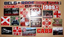 Delije - FK Crvena Zvezda Fan's stickers (21 items)