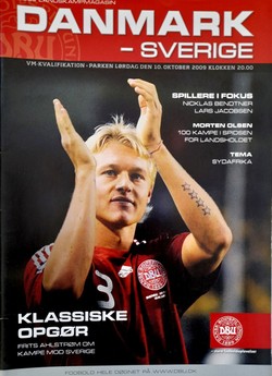 Denmark - Sweden, FIFA World Cup qualyfing match (5.9.2009) official programme