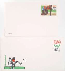 Envelope and postcard Olympic Games 1980 (USA)